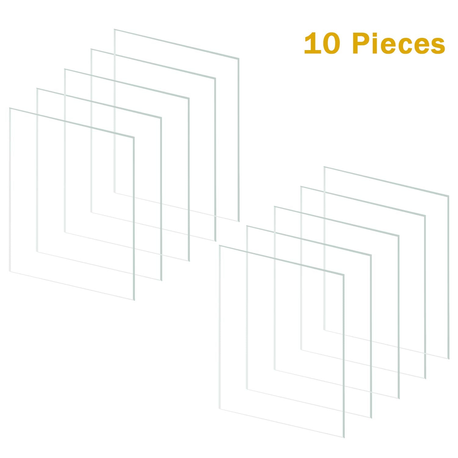 10 Pieces 4X6 Inch Blank Acrylic Signs Clear Acrylic Sheets, Perfect For Making Wedding Table Numbers, Acrylic Wedding Signs, En